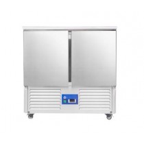 Saladette réfrigérée inox froid positif 2 portes 250 L 240 W, 2 x GN1/1 / 3 x GN1/6