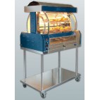 Rôtissoire professionnelle à balancelle, COSMOS sur chassis inox à roulette