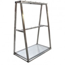 Chariot de détaillage pour viande, 30 dents, en inox, 2 niveaux