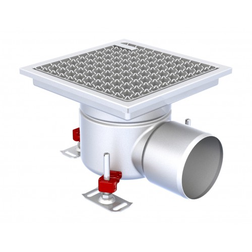 Siphon monolithique Epur HygieneFirst avec grilles caillebotis anti-dérapante 250 x 250 mm sortie horizontale Ø 157 mm Siphon monolithique Epur HygieneFirst avec grilles caillebotis anti-dérapante 250 x 250 mm sortie horizontale Ø 157 mm