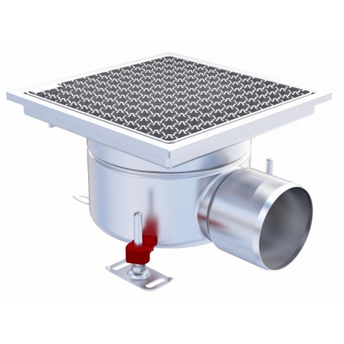 Siphon monolithique Epur HygieneFirst avec grilles caillebotis anti-dérapante 300 x 300 mm sortie horizontale Ø 218 mm Siphon monolithique Epur HygieneFirst avec grilles caillebotis anti-dérapante 300 x 300 mm sortie horizontale Ø 218 mm