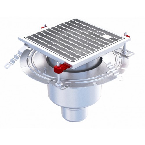 Siphon téléscopique Epur HygieneFirst avec grilles à barreaux 300 x 300 mm sortie verticale Ø 218 mm Siphon téléscopique Epur HygieneFirst avec grilles à barreaux 300 x 300 mm sortie verticale Ø 218 mm