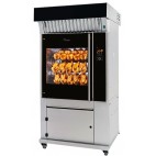Rôtissoire autonettoyante avec hotte autonome à charbon actif profondeur 1080 mm