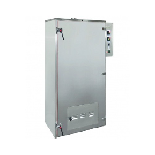 Fumoir pour viande et poisson à gaz professionnel, double parois, en acier inoxydable Fumoir pour viande et poisson à gaz professionnel, double parois, en acier inoxydable