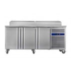 Saladette réfrigérée inox froid positif 3 portes 540 L 400 W, 10 x GN1/3