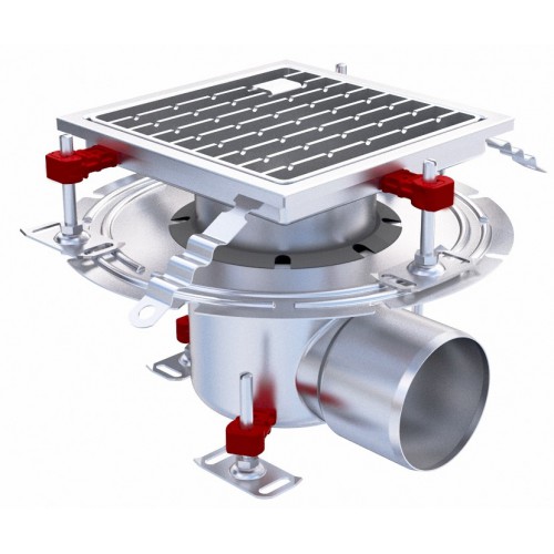 Siphon téléscopique Epur HygieneFirst avec grilles à barreaux 250 x 250 mm sortie horizontale Ø 157 mm Siphon téléscopique Epur HygieneFirst avec grilles à barreaux 250 x 250 mm sortie horizontale Ø 157 mm