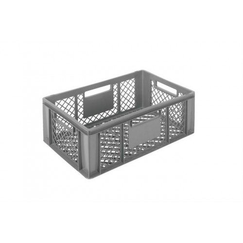 Bac de manutention polyéthylène haute densité ajouré gris 43 L Bac de manutention polyéthylène haute densité ajouré gris 43 L