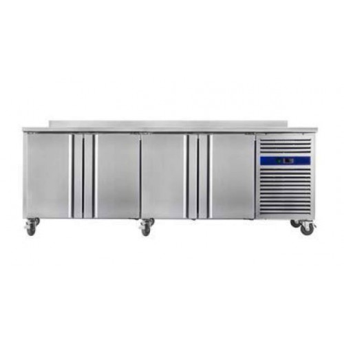 Desserte réfrigérée positive adossée 600 4 portes pleines 250 W 480 L H 950 mm Desserte réfrigérée positive adossée 600 4 portes pleines 250 W 480 L H 950 mm