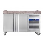 Table à pizza positive  210 W surface en granit 2 portes 390 L
