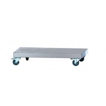 Châssis inox à roulettes pour rôtissoire crapaudine, 1100 x 480 x h 200 mm
