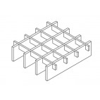 Caillebotis pressé, 800 x 400 mm, inox 304 L antidérapant