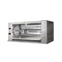 Rôtissoire à poulets au gaz,4 broches, 24 poulets, 18,6 kW