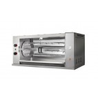 Rôtissoire à poulets au gaz,4 broches, 24 poulets, 18,6 kW