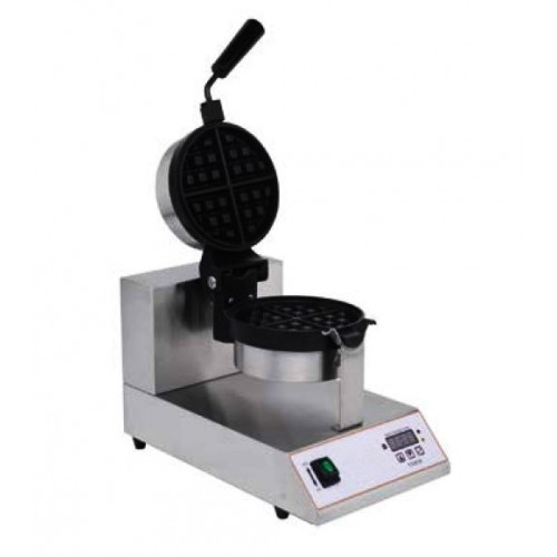 Machine à gaufre inox plaque en fonte Ø 170 mm 1 kW Machine à gaufre inox plaque en fonte Ø 170 mm 1 kW