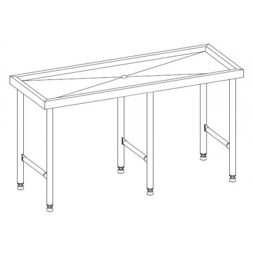 Table de tri sur-mesure en acier inoxydable 6 pieds largeur 600 à 800 mm Table de tri sur-mesure en acier inoxydable 6 pieds largeur 600 à 800 mm