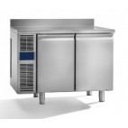 Table réfrigérée négative -18°/-20°C, GN1/1, inox AISI 304, adossée, 2 portes, R452A