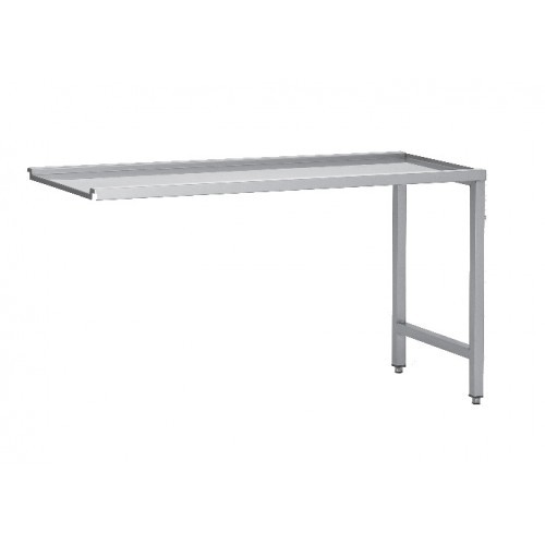Table de sortie en angle adossée, à droite, adaptation sur mesure Table de sortie en angle adossée, à droite, adaptation sur mesure