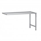 Table de sortie en angle adossée, à droite, adaptation sur mesure