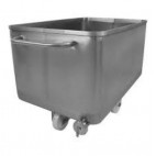 Cuve inox avec vidange et roues, acier inoxydable 304, 300 L