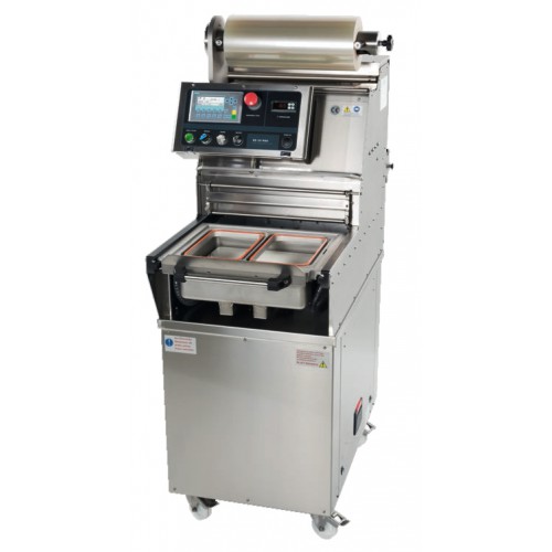 Operculeuse barquette semi-automatique en inox AISI 304 modèle BS 25 Pro sans matrice Operculeuse barquette semi-automatique en inox AISI 304 modèle BS 25 Pro sans matrice