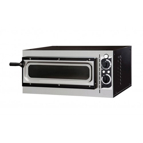 Four à pizza, éléctrique mécanique, acier inox, Basic 1/40 GLASS & LIGHT - 2 thermostats Four à pizza, éléctrique mécanique, acier inox, Basic 1/40 GLASS & LIGHT - 2 thermostats