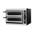 Four à pizza, éléctrique mécanique, acier inox, Basic 2/40 GLASS & LIGHT