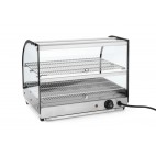 Vitrine de table chauffante , 2 niveaux, inox, 400 W