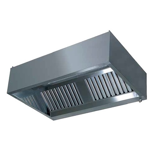 Hotte standard neutre rectangulaire, acier Inox AISI 441, 1320 M3/H Hotte standard neutre rectangulaire, acier Inox AISI 441, 1320 M3/H