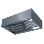 Hotte standard neutre rectangulaire, acier Inox AISI 441, 1320 M3/H