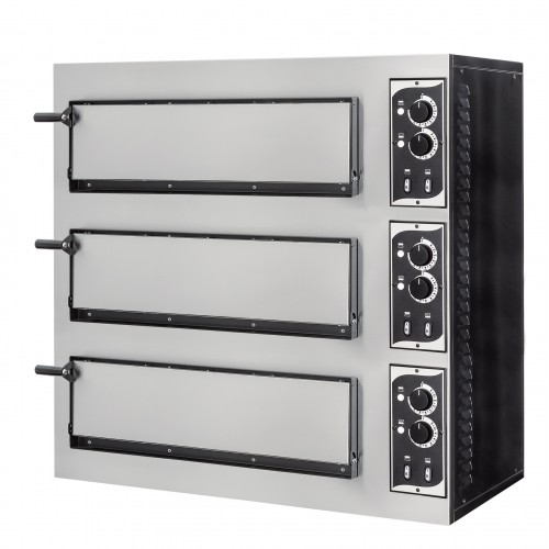 Four à pizza éléctrique mécanique, inox, Basic 3/50 6 thermostats Four à pizza éléctrique mécanique, inox, Basic 3/50 6 thermostats