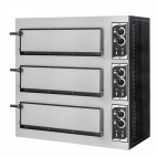 Four à pizza éléctrique mécanique, inox, Basic 2/50 3 thermostats