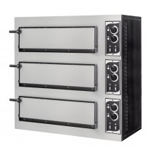 Four à pizza éléctrique mécanique, inox, Basic 3/50 6 thermostats