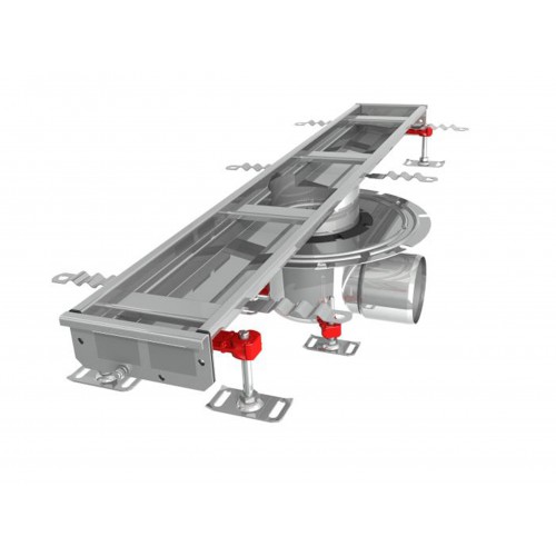 Caniveau Modul 125 sortie horizontale centrée 157/DN110 Longueur 1000 mm Caniveau Modul 125 sortie horizontale centrée 157/DN110 Longueur 1000 mm
