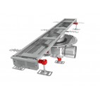 Caniveau Modul 125 sortie horizontale centrée 157/DN110 Longueur 1000 mm