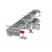 Caniveau Modul 125 sortie horizontale centrée 157/DN110 Longueur 1000 mm