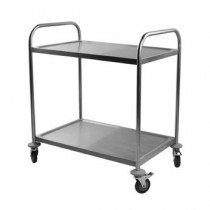 Chariot de service pour cuisine, inox, 2 ou 3 plateaux, longueur 845 mm