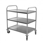 Chariot de service pour cuisine, inox, 2 ou 3 plateaux, longueur 845 mm