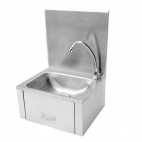 Lave main cuisine professionnelle, en inox AISI 201, L 400 x P 340 x H 585 mm