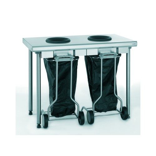 Table de pré-tri centrale en acier inoxydable hauteur 900 mm Table de pré-tri centrale en acier inoxydable hauteur 900 mm