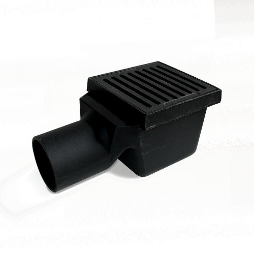 Siphon monolithique Netsol Fonte carré 200 x 200 mm sortie horizontale Ø 100 mm Siphon monolithique Netsol Fonte carré 200 x 200 mm sortie horizontale Ø 100 mm