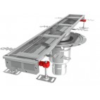 Caniveau Modul 125, sortie verticale centrée 157/DN110, Longueur 1000 mm