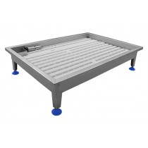 Pédiluve avec caillebotis, acier inoxydable 304L