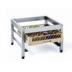 Support inox pour machine à laver, hauteur 385 mm