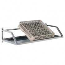 Etagère murale inclinée pour casiers, avec tôle de fond, acier inoxydable, largeur 500 mm
