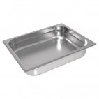 Bac gastronorme acier inox sans anses GN 1/2, 325 x 265 mm