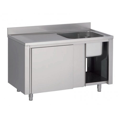 Plonge placard, porte battante 1 bac L 700 x P 600 x H 850 mm Plonge placard, porte battante 1 bac L 700 x P 600 x H 850 mm