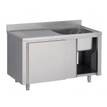 Plonge placard, porte battante 1 bac L 700 x P 600 x H 850 mm