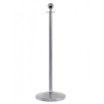 Poteau file d'attente avec cordon, en inox
