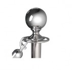 Poteau file d'attente avec cordon, en inox