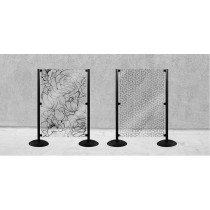 Kit avec 2 poteaux + panneau H -1400 x 1000 mm